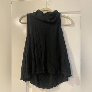 Don’t Ask Why black top with mock turtleneck and open back in OSFA